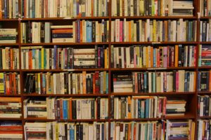 A library with a collection of books