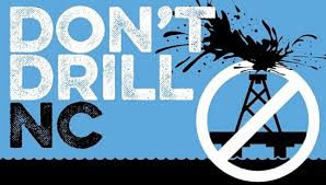 Dont Drill NC Text and Cancel Sign on Drilling on Sea