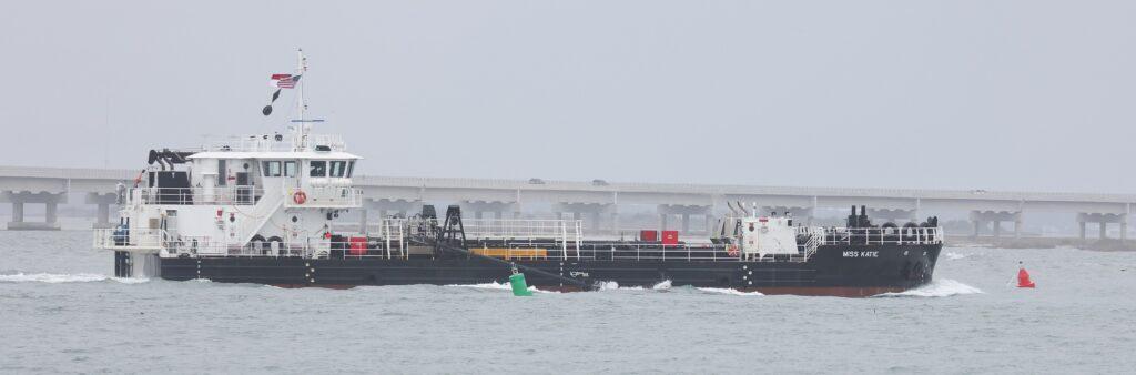 Dredge begins work to clear Lockwood Folly Inlet