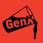 Genx illustration on a red background