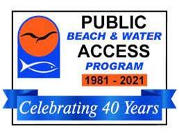 Public beach and water access program flyer